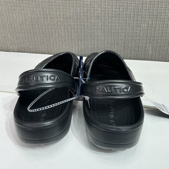Nautica Mens River Edge Black Slip-On Clogs Size 10 - Picture 3 of 8